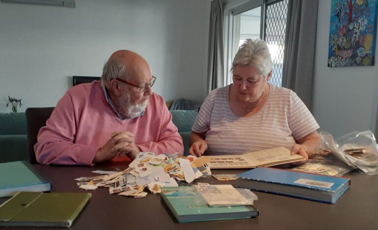 sorting stamps